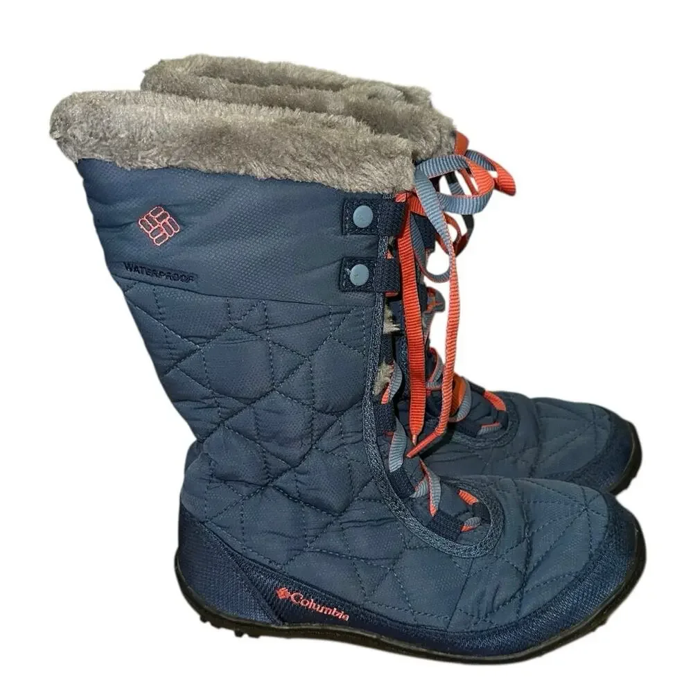 Columbia Omni Grip Waterproof Blue & Gray Winter Snow Boots‎